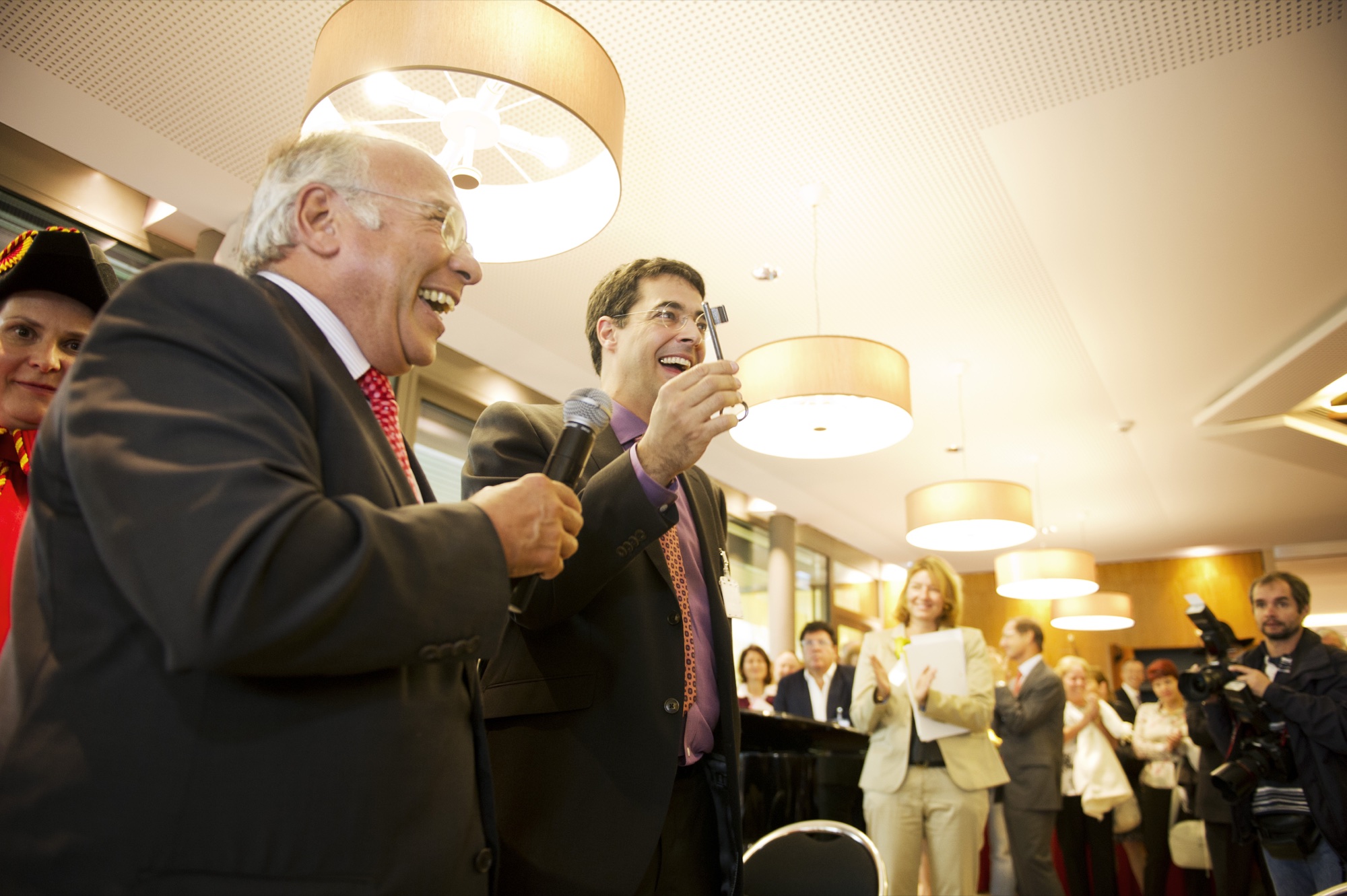 Joël Goldstein lors de l’inauguration officielle de l’EMS Les Marronniers en septembre 2011